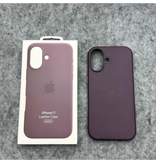 For iPhone 17 (6. 3") Original‌ Leather Case Magnetic Phone Case Magsafe Cover