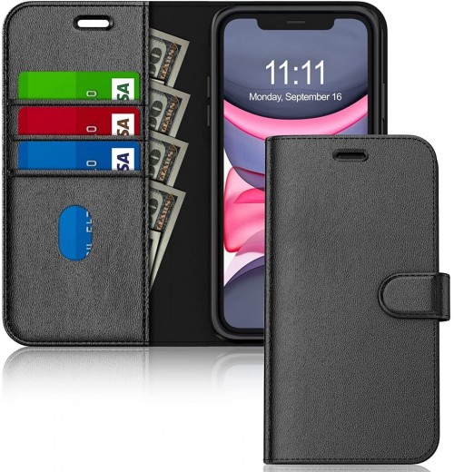 Book Cover Case For Apple iPhone 14 Pro Max Pouch Black Flip Leather Wallet