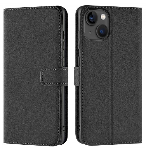 Book Cover Case For Apple iPhone 14 Pro Max Pouch Black Flip Leather Wallet