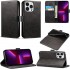 Book Cover Case For Apple iPhone 14 Pro Max Pouch Black Flip Leather Wallet