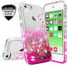 For iPod Touch 6th & 7th Gen Hybrid Luxury Liquid Glitter Bling Phone Case Cover