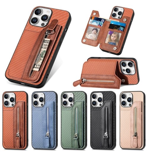 Zip Fiber Card Slot Phone Case For Xiaomi 13 12 Redmi Note 15 14 POCO X5 9T K60