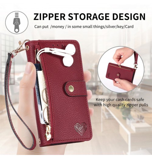 Love Leather Wallet Phone Case For Infinix Hot 50 Note 40 30 Tecno Spark 30 20