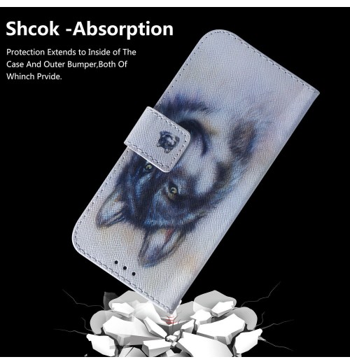 Flip Painted Card Wallet Phone Case For Motorola One Fusion E7 E6 E40 E30 E13