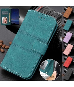 Skin Leather Wallet Phone Case For Samsung S25 S24 S23 FE S21 S22 Ultra S20 FE