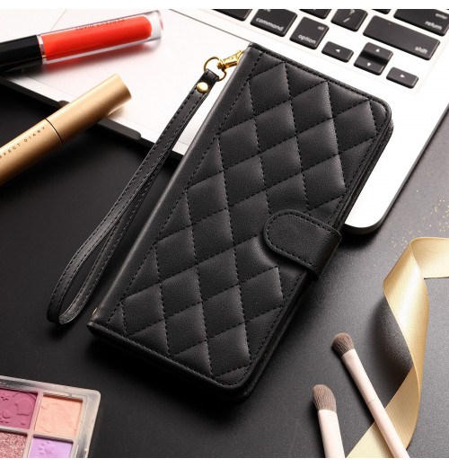Case Wallet de Leather Magnetic con rejilla para Phone para iPhone 15 14 13 12 11 Pro Max XR XS