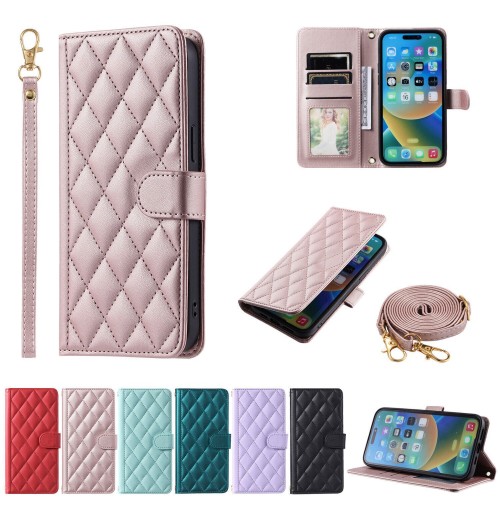 Case Wallet de Leather Magnetic con rejilla para Phone para iPhone 15 14 13 12 11 Pro Max XR XS