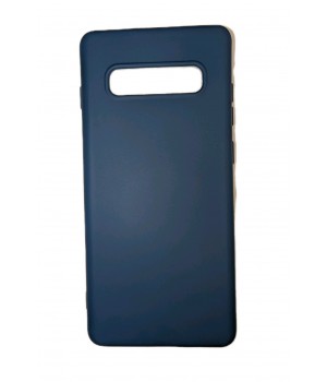 Soft Matte TPU Silicone Phone Case Cover Samsung S10 Dark Blue