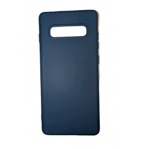 Soft Matte TPU Silicone Phone Case Cover Samsung S10 Dark Blue