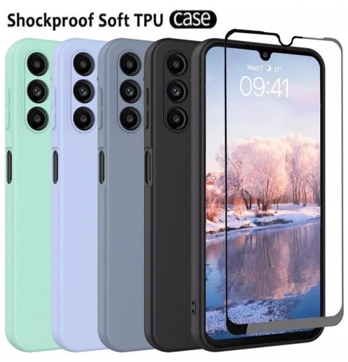 Case For Samsung Galaxy A56 5G, Silicone Shockproof Phone Cover & Screen Glass