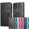 For TCL 505 501 502 305 40R 303 403 Flower Embossed Wallet Case Phone Case Cover