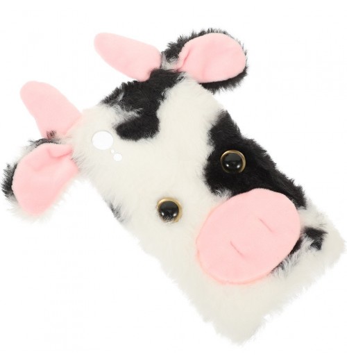 1pc Plush Cow Mobile Phone Case Protector Compatible with iPhone