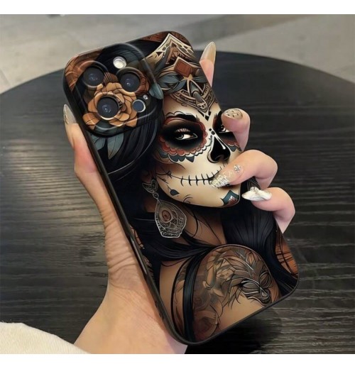 Gothic Girl/Day Of The Dead Design Print Phone Case For IPhone/Samsung