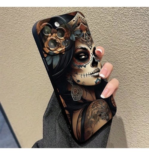 Gothic Girl/Day Of The Dead Design Print Phone Case For IPhone/Samsung