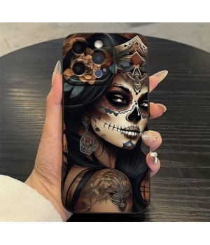 Gothic Girl/Day Of The Dead Design Print Phone Case For IPhone/Samsung