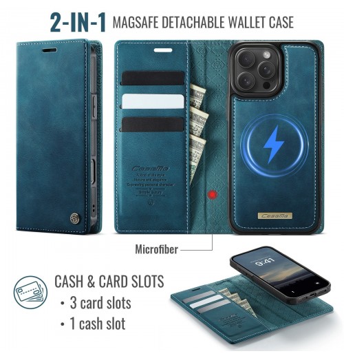 Caseme Magnetic Leather Wallet Phone Case for Samsung S25 S24 S23 A56 A35 S22