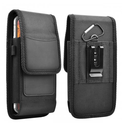 Cell Phone Holster Belt Clip Pouch Rugged Card Holder Nylon Wallet Case Cover