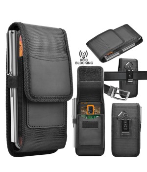 Cell Phone Holster Belt Clip Pouch Rugged Card Holder Nylon Wallet Case Cover
