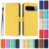 Solid Color PU Leather Phone Case For Google Pixel 9 Pro XL 8 7A 6 Pro 5XL 4A 5A