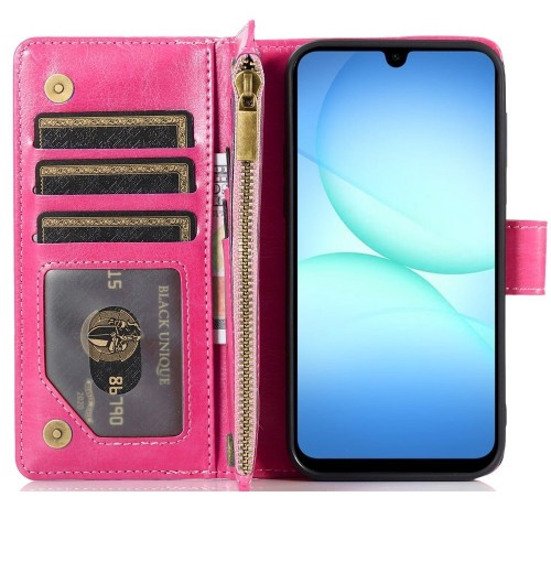 For Galaxy A17 5G Faux leather Case Wallet Card ID Zipper Money Holder Cover