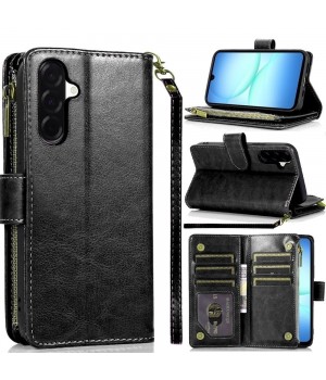 For Galaxy A17 5G Faux leather Case Wallet Card ID Zipper Money Holder Cover