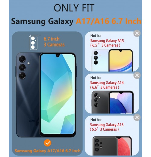 FNTCASE for Galaxy A17/A16 5G Phone Case - Samsung A17/A16, Black