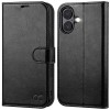 OCASE for iPhone 17 Case, PU Leather Wallet, Magnetic Flip 17, Black