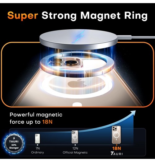 TAURI for iPhone 16 Pro Case 6. 3" 16 6. 3", A-Magnetic Clear