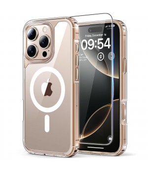 TAURI for iPhone 16 Pro Case 6. 3" 16 6. 3", A-Magnetic Clear