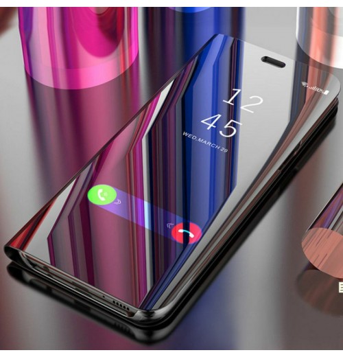 Flip Stand Luxury Mirror View Phone Case For Huawei P Smart Z P30 P20 Nova 5T
