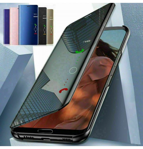 Flip Stand Luxury Mirror View Phone Case For Huawei P Smart Z P30 P20 Nova 5T