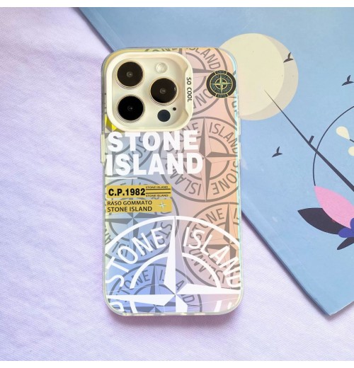 Stone Logo Silicone Case For iPhone 16 15 14 13 12 11 Plus Pro Max Case Bags