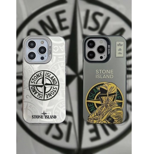 Stone Logo Silicone Case For iPhone 16 15 14 13 12 11 Plus Pro Max Case Bags
