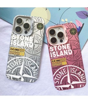 Stone Logo Silicone Case For iPhone 16 15 14 13 12 11 Plus Pro Max Case Bags