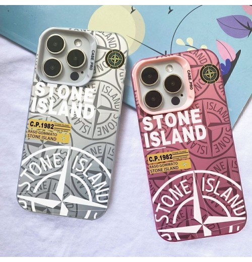 Stone Logo Silicone Case For iPhone 16 15 14 13 12 11 Plus Pro Max Case Bags