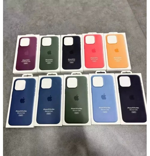 Silicone Phone Case with MagSafe Case For iPhone 15 Pro 15 Plus 15 Pro Max