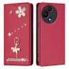 Phone Case Cover for TCL 605 505 503 501 403 Bling Ballet Girl Flip Wallet Case