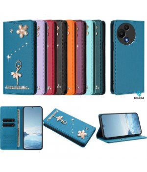 Phone Case Cover for TCL 605 505 503 501 403 Bling Ballet Girl Flip Wallet Case